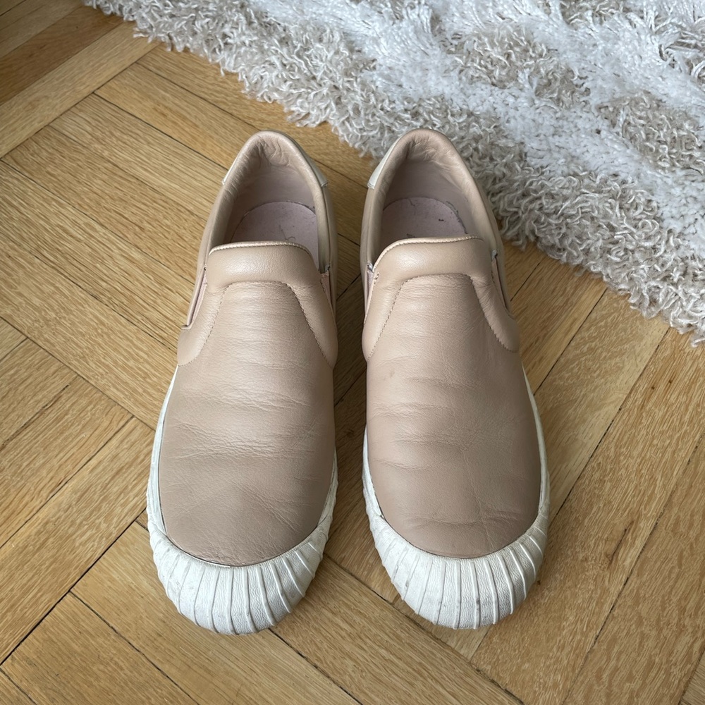 Adidas Evelyn Khaki Slip On Sneakers